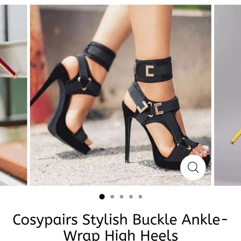 High-heeled shoes